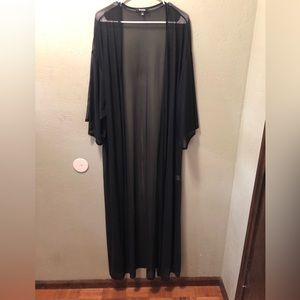 Ups & Downs 1X Black Sheer Duster